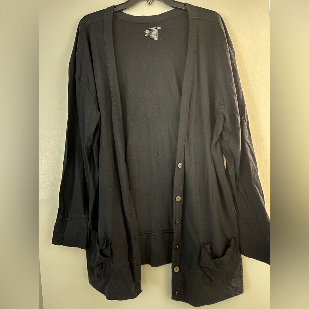 Black Button-Up Cardigan